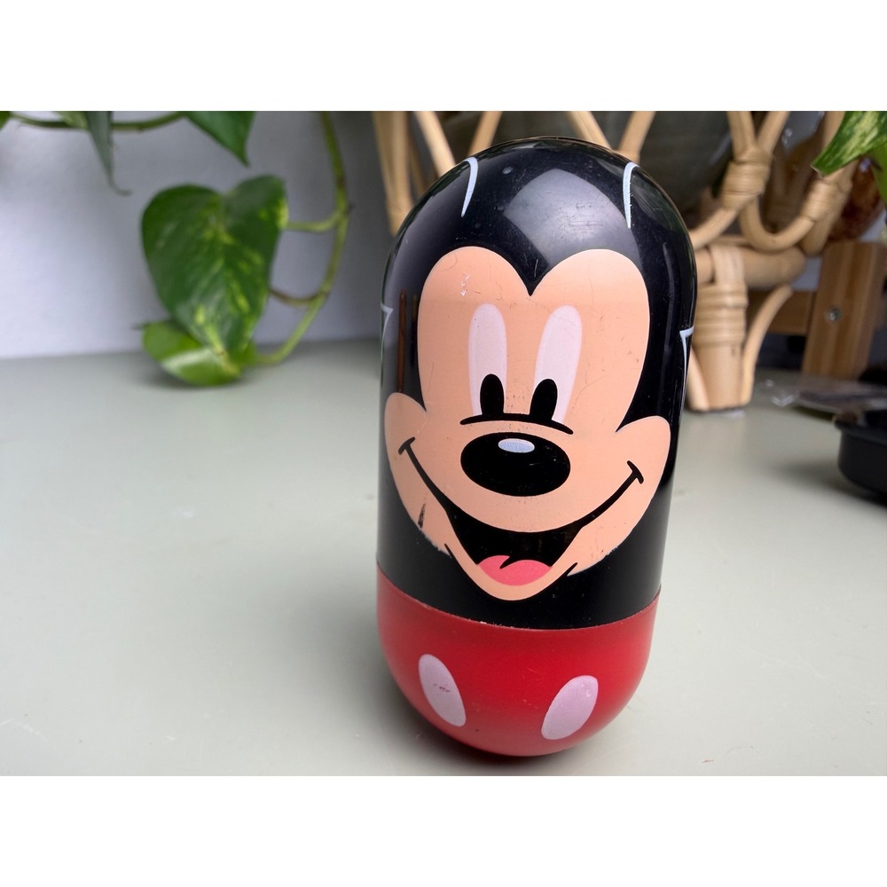 Disney Mickey Mouse Wobbler Small Black Good Kellogg Cereal Toy 31